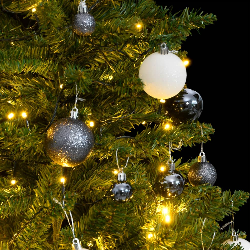 Vidaxl Kunstkerstboom with hinges 150 LED and Christmas balls 120 cm