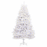 Vidaxl kunstkerstboom 300 led's pvc en staal wit