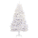 Vidaxl kunstkerstboom met 300 led wit 210 cm pvc en metaal