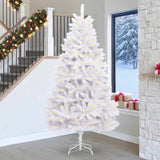 Vidaxl kunstkerstboom met 300 led wit 270 cm pvc en metaal