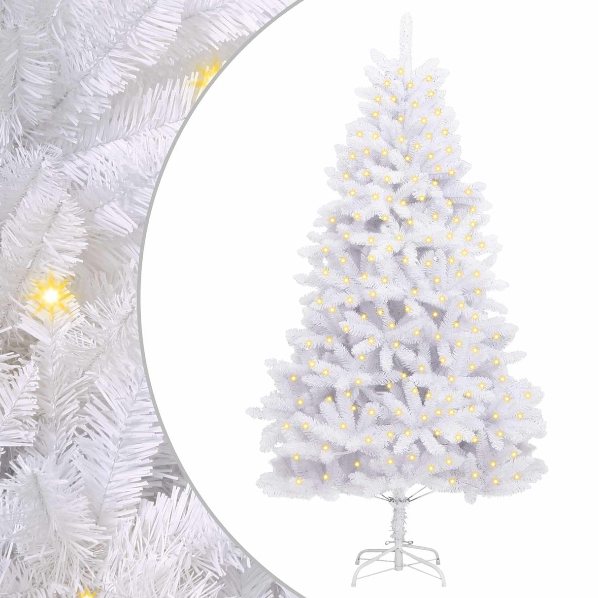 Vidaxl kunstkerstboom met 300 led wit 270 cm pvc en metaal