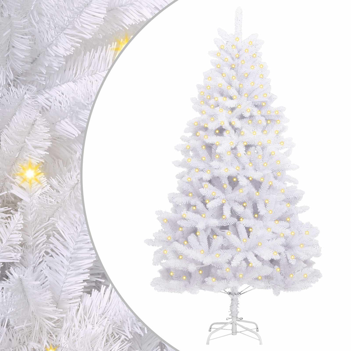 Vidaxl kunstkerstboom met 300 led wit 300 cm pvc en metaal
