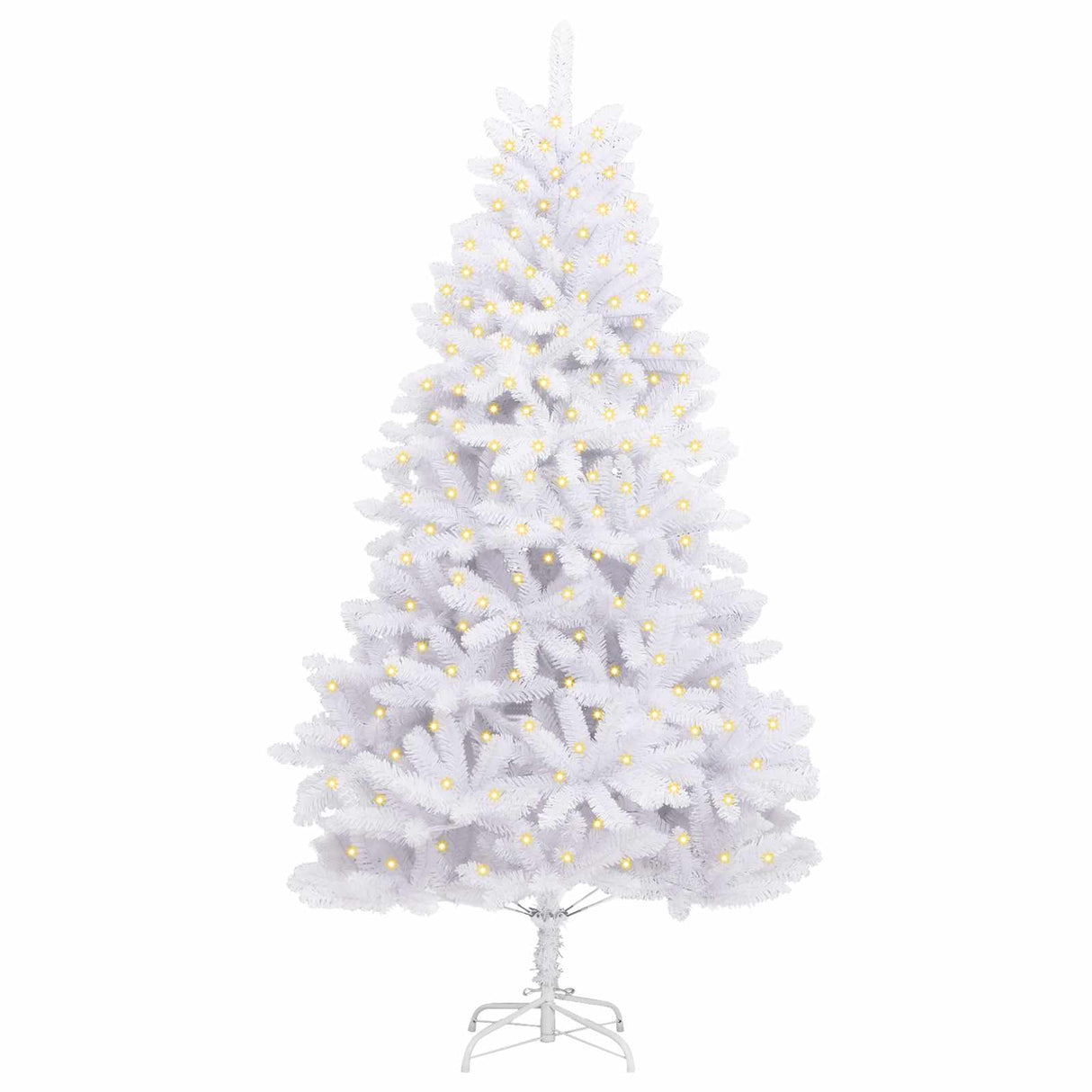 Vidaxl kunstkerstboom met 300 led wit 300 cm pvc en metaal