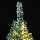 Vidaxl Kunstkerstboom s 300 LED božičnimi kroglicami in snegom 210 cm