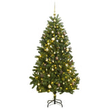 Vidaxl Kunstkerstboom con cardini da 300 LED e palle di Natale 270 cm