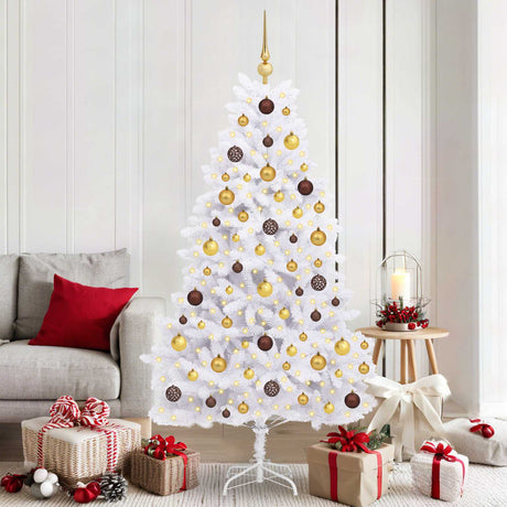 Vidaxl kunstkerstboom 180 cm pvc en staal wit