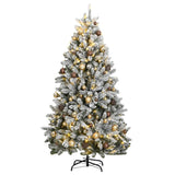 Vidaxl KunstKerstboom s Hinges 300 LED a vánoční koule 180 cm