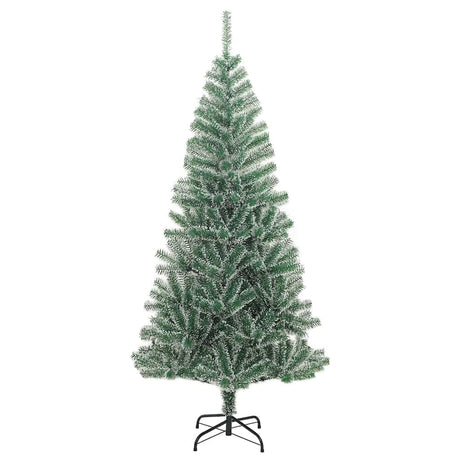 Vidaxl kunstkerstboom met 300 led's kerstballen en sneeuw 180 cm