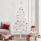 Vidaxl kunstkerstboom 210 cm pvc en staal wit