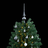 VidaXL Kunstkerstboom met scharnieren 300 LED's en kerstballen 210 cm