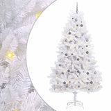 Vidaxl kunstkerstboom wit 128 x 128 x 270 cm pvc en metaal