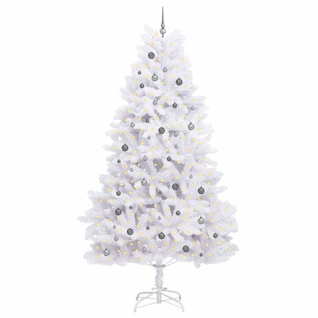 Vidaxl kunstkerstboom 300 cm pvc en staal wit