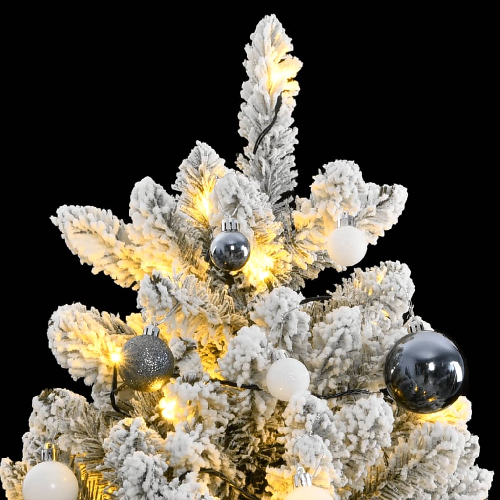 Vidaxl Kunstkerstboom con bisagras 300 LED y bolas de Navidad de 180 cm