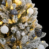Vidaxl kunstkerstboom met scharnieren 300 led's en kerstballen 240 cm