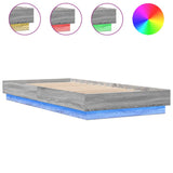 Vidaxl bedframe met led-verlichting grijs sonoma eikenkleur 100x200 cm