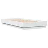 Vidaxl bedframe met led-verlichting wit 75x190 cm