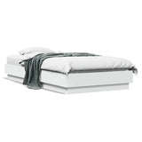 Vidaxl bedframe met led-verlichting wit 75x190 cm