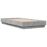 Vidaxl bedframe met led-verlichting betongrijs 75x190 cm