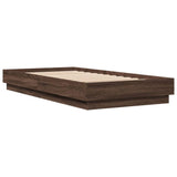 Vidaxl bedframe met led-verlichting bruin eikenkleurig 75x190 cm