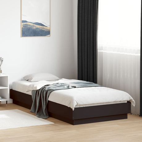 Vidaxl bedframe bewerkt hout zwart 100x200 cm