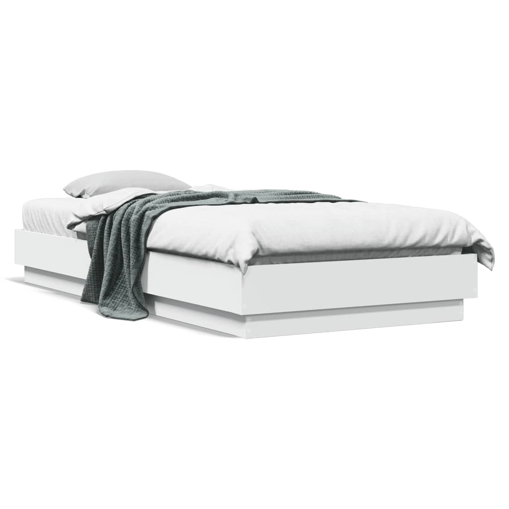 Vidaxl bedframe bewerkt hout wit 90x200 cm