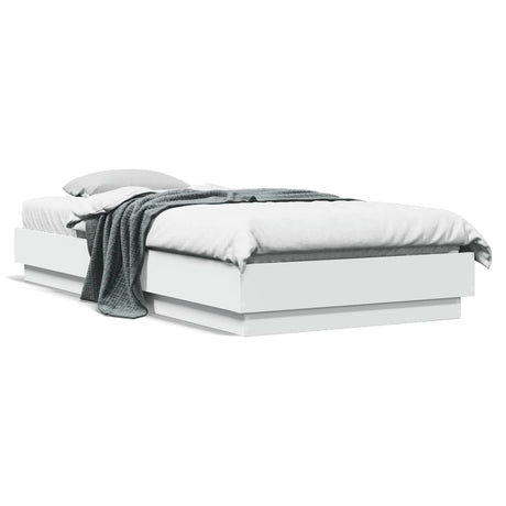 Vidaxl bedframe bewerkt hout wit 90x200 cm
