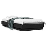 Vidaxl bedframe bewerkt hout zwart 90x190 cm