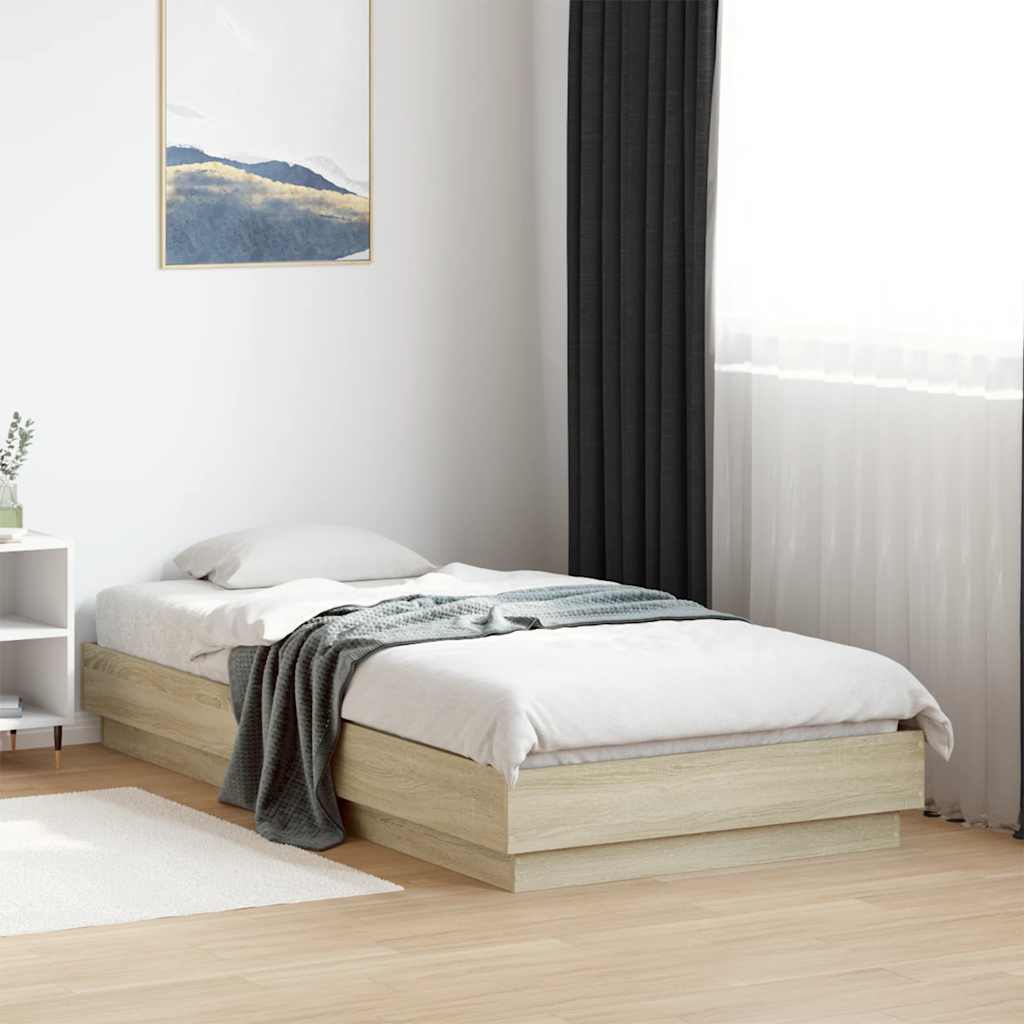 Vidaxl bedframe zonder matras hout sonoma eikenkleurig 90x190 cm