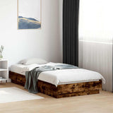 Vidaxl bedframe zonder matras hout gerookt eikenkleurig 90x190 cm