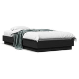 Vidaxl bedframe bewerkt hout zwart 75x190 cm