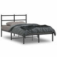 Vidaxl bedframe met hoofdbord metaal zwart 120x190 cm