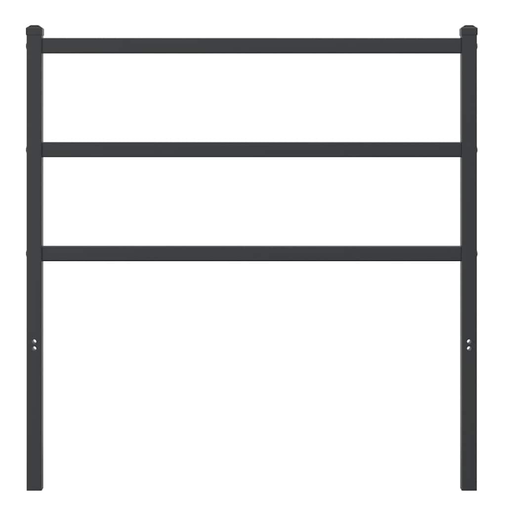 Vidaxl vervangend hoofdbord 90 cm metaal zwart