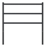 Vidaxl vervangend hoofdbord 90 cm metaal zwart