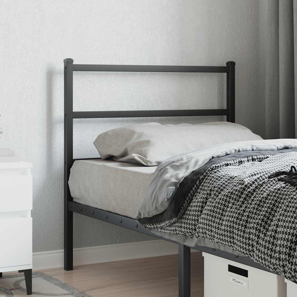 Vidaxl vervangend hoofdbord 90 cm metaal zwart