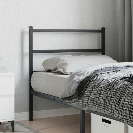 Vidaxl vervangend hoofdbord 90 cm metaal zwart
