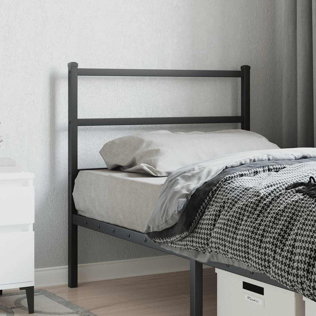 Vidaxl vervangend hoofdbord 90 cm metaal zwart