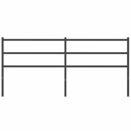 Vidaxl vervangend hoofdbord 193 cm metaal zwart