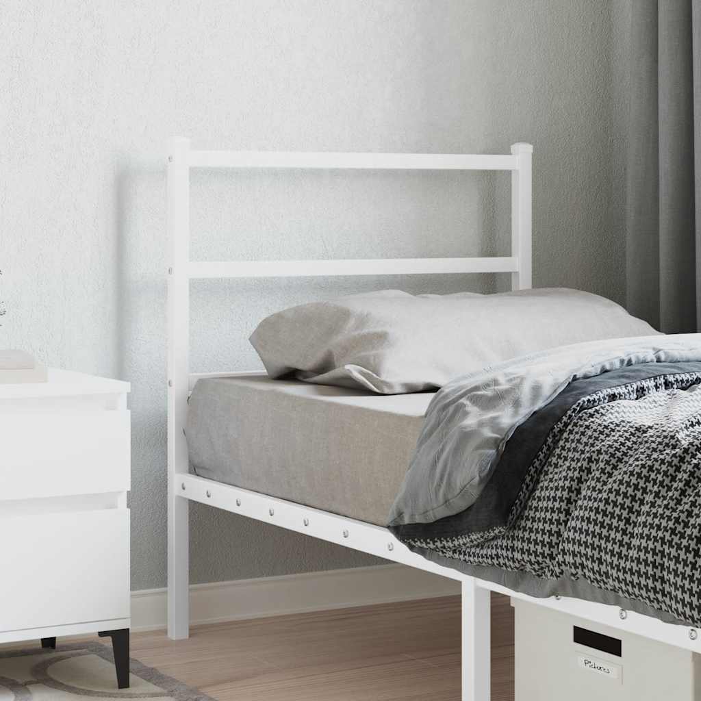 Vidaxl vervangend hoofdbord 75 cm metaal wit
