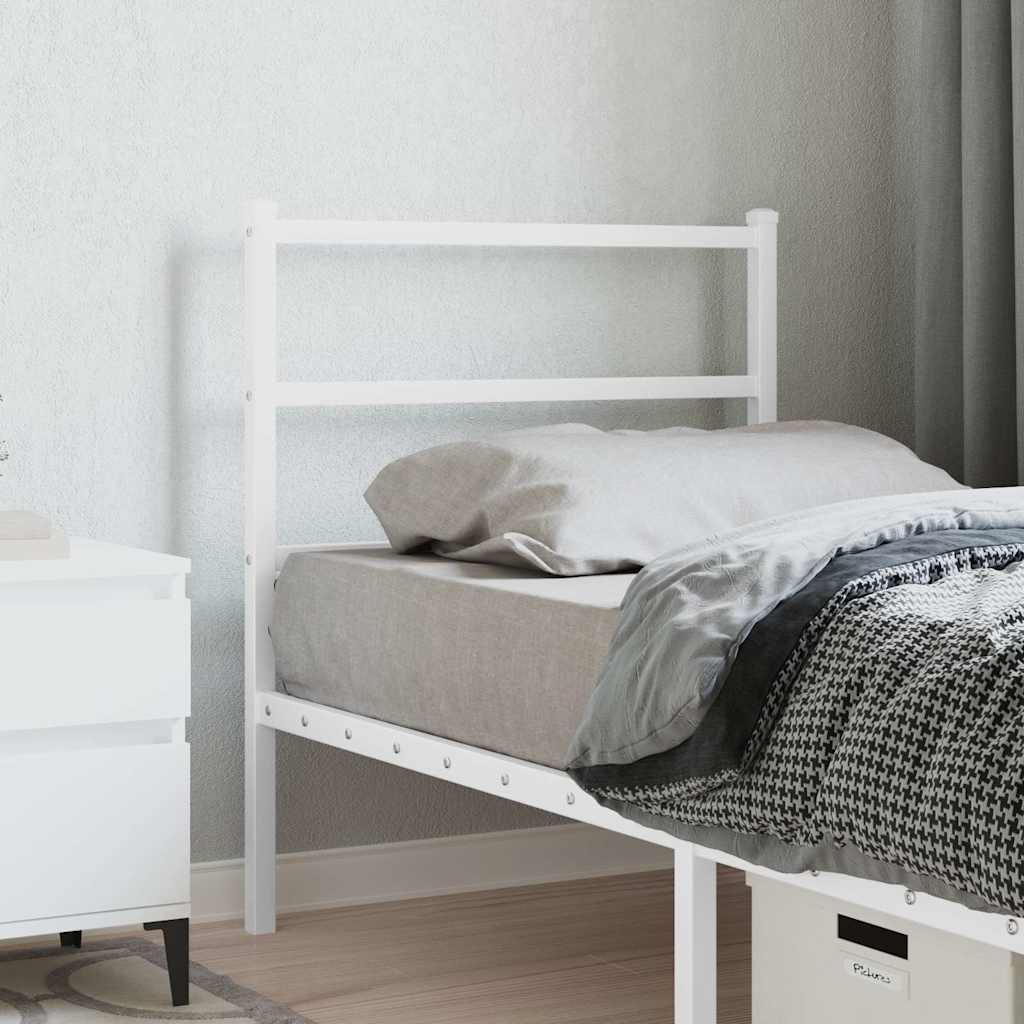 Vidaxl vervangend hoofdbord 80 cm metaal wit