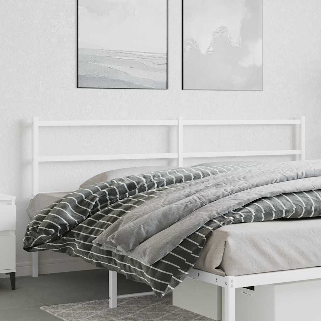 Vidaxl vervangend hoofdbord 193 cm metaal wit