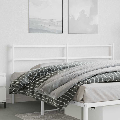 Vidaxl vervangend hoofdbord 193 cm metaal wit