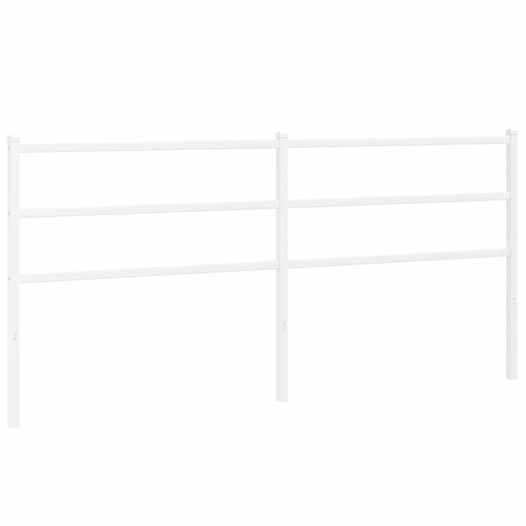 Vidaxl vervangend hoofdbord 200 cm metaal wit