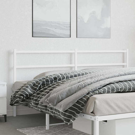 Vidaxl vervangend hoofdbord 200 cm metaal wit