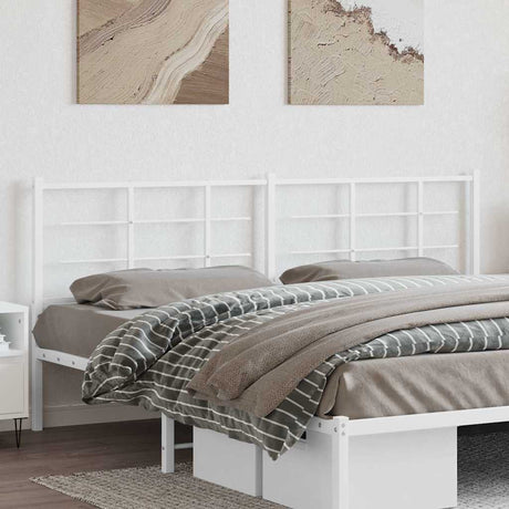 Vidaxl vervangend hoofdbord 200 cm metaal wit