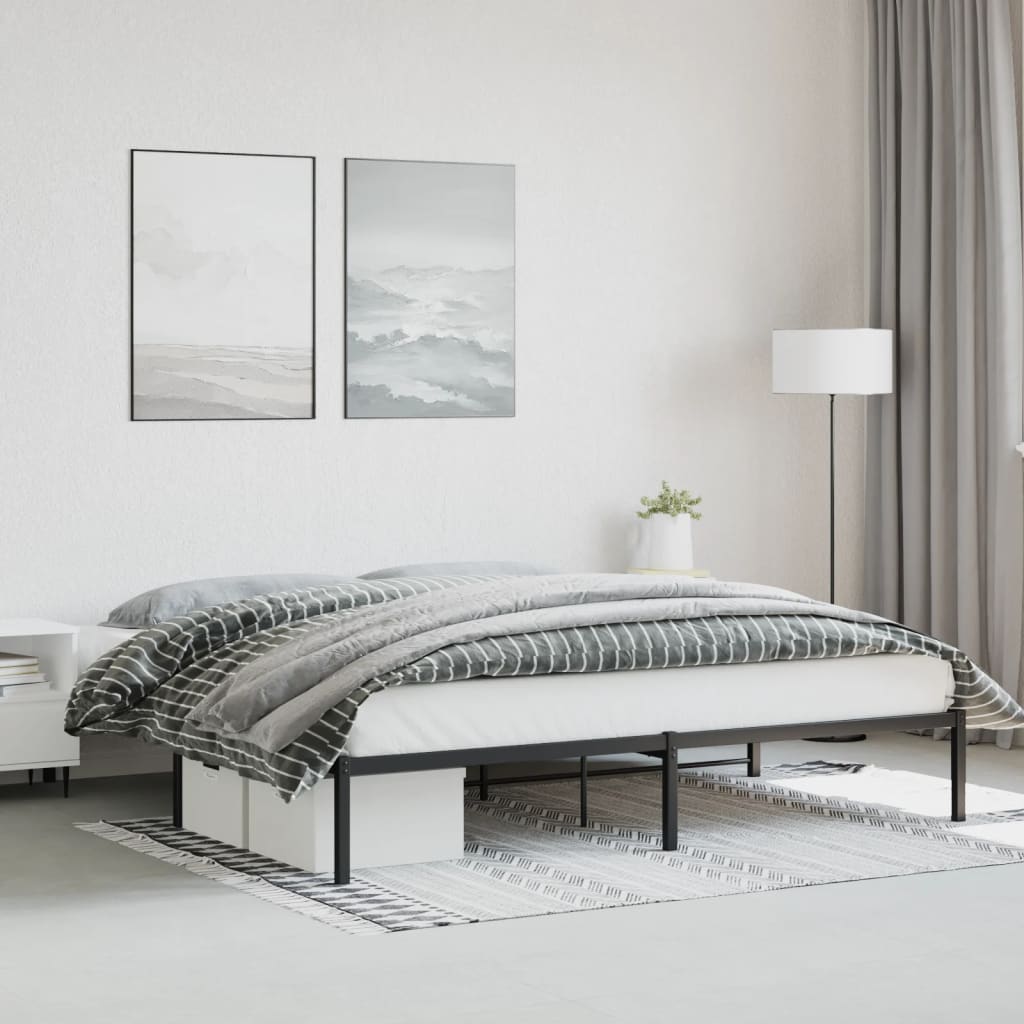 Vidaxl bedframe metaal zwart 200x200 cm