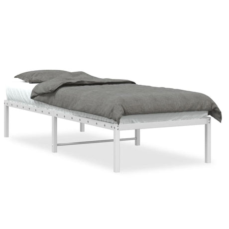 Vidaxl bedframe metaal wit 75 x 190 cm