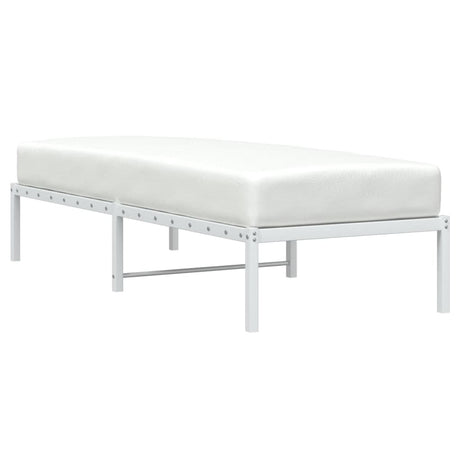 Vidaxl bedframe metaal wit 80x200 cm