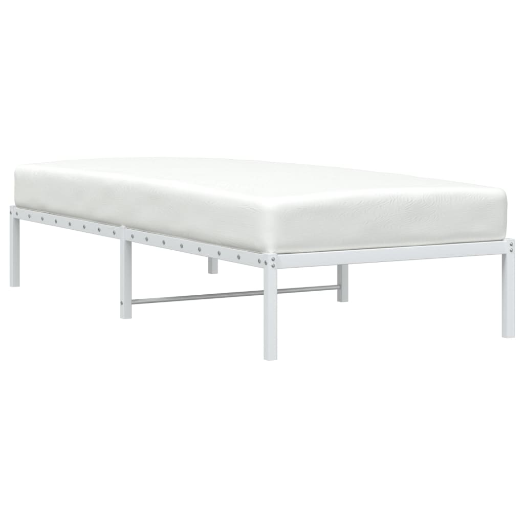 Vidaxl bedframe metaal wit 90x200 cm