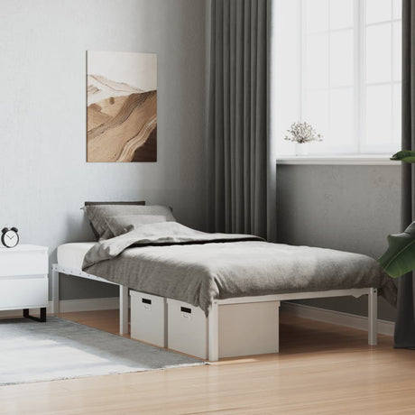 Vidaxl bedframe metaal wit 100x190 cm