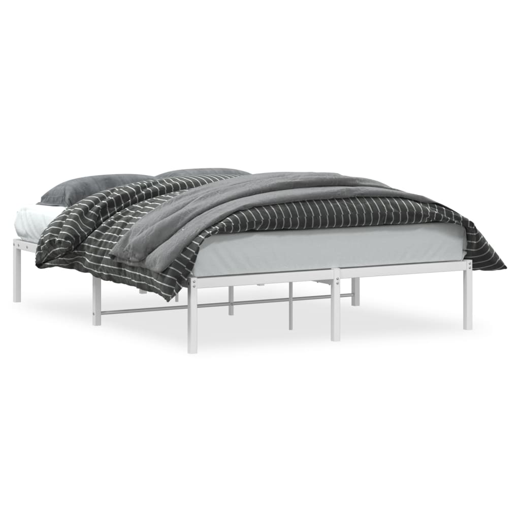 Vidaxl bedframe metaal wit 140x200 cm